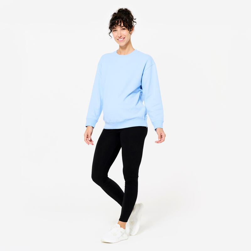 Sweatshirt yoga de maternité femme, bleu clair