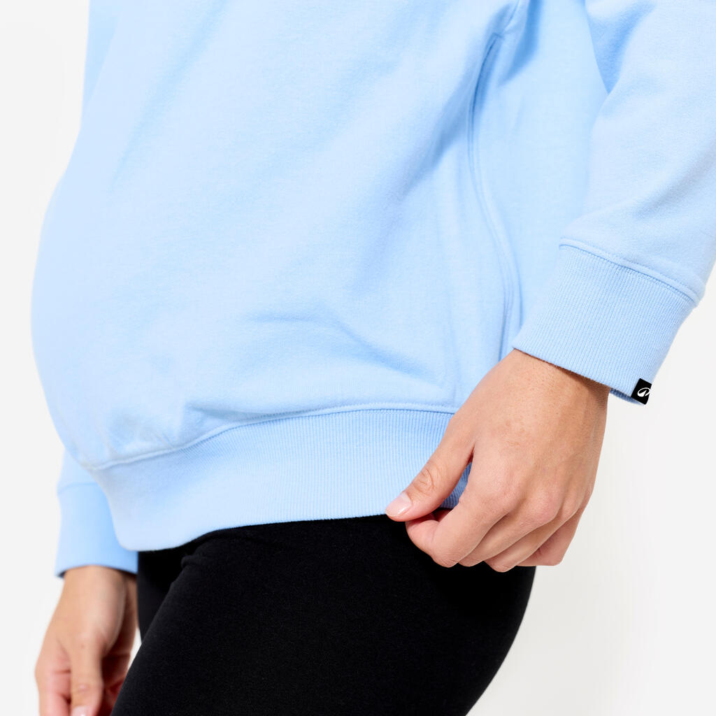Sweatshirt Damen Schwangerschaftsyoga - hellblau 