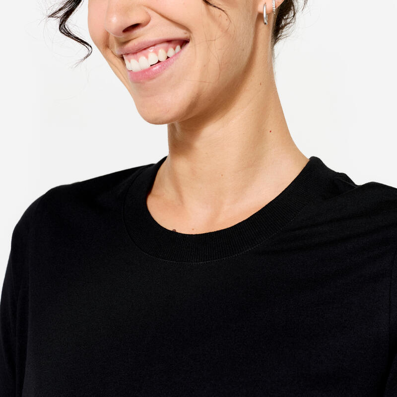 Zwangerschapsshirt voor yoga zwart