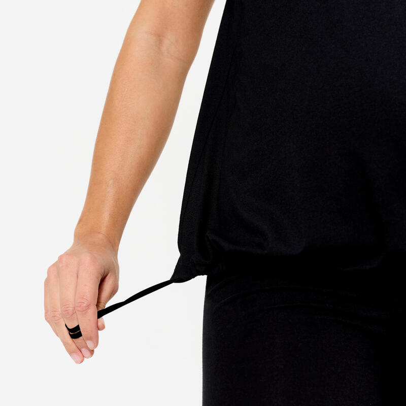 Zwangerschapsshirt voor yoga zwart