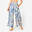 Pantalon yoga de retraite femme, bleu