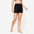 Short de yoga doux taille haute femme, noir