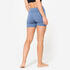 Gentle Yoga Cotton Women's Shorts with Adjustable belts 500- Comet Blue
