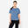 T-shirt manches courtes de yoga femme, bleu foncé