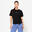 T-shirt manches courtes de yoga femme, noir