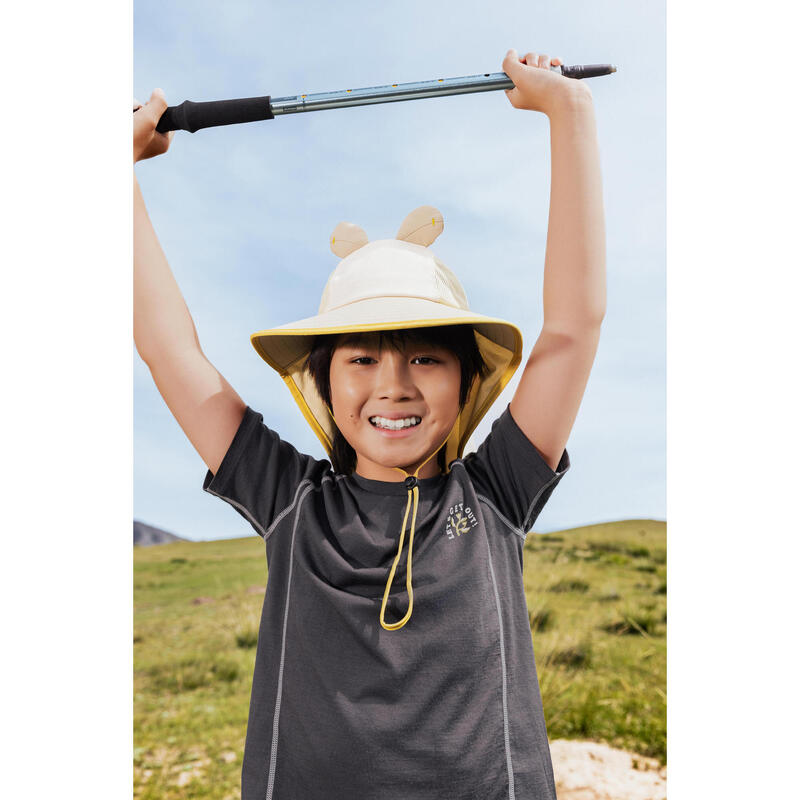 Dětské turistické merino tričko MH 900 7–15 let