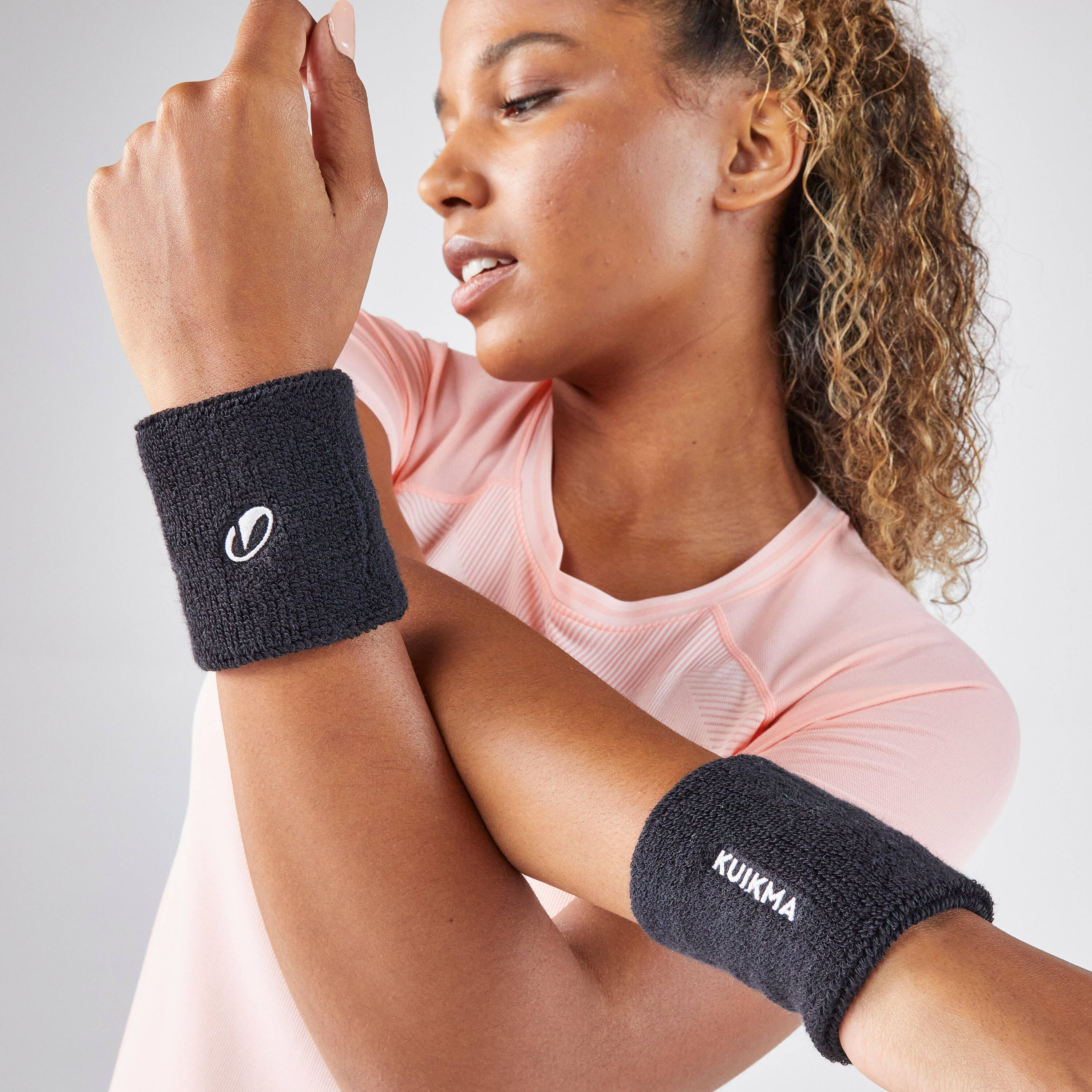 Tennis Wristband TP 100 Black -  3