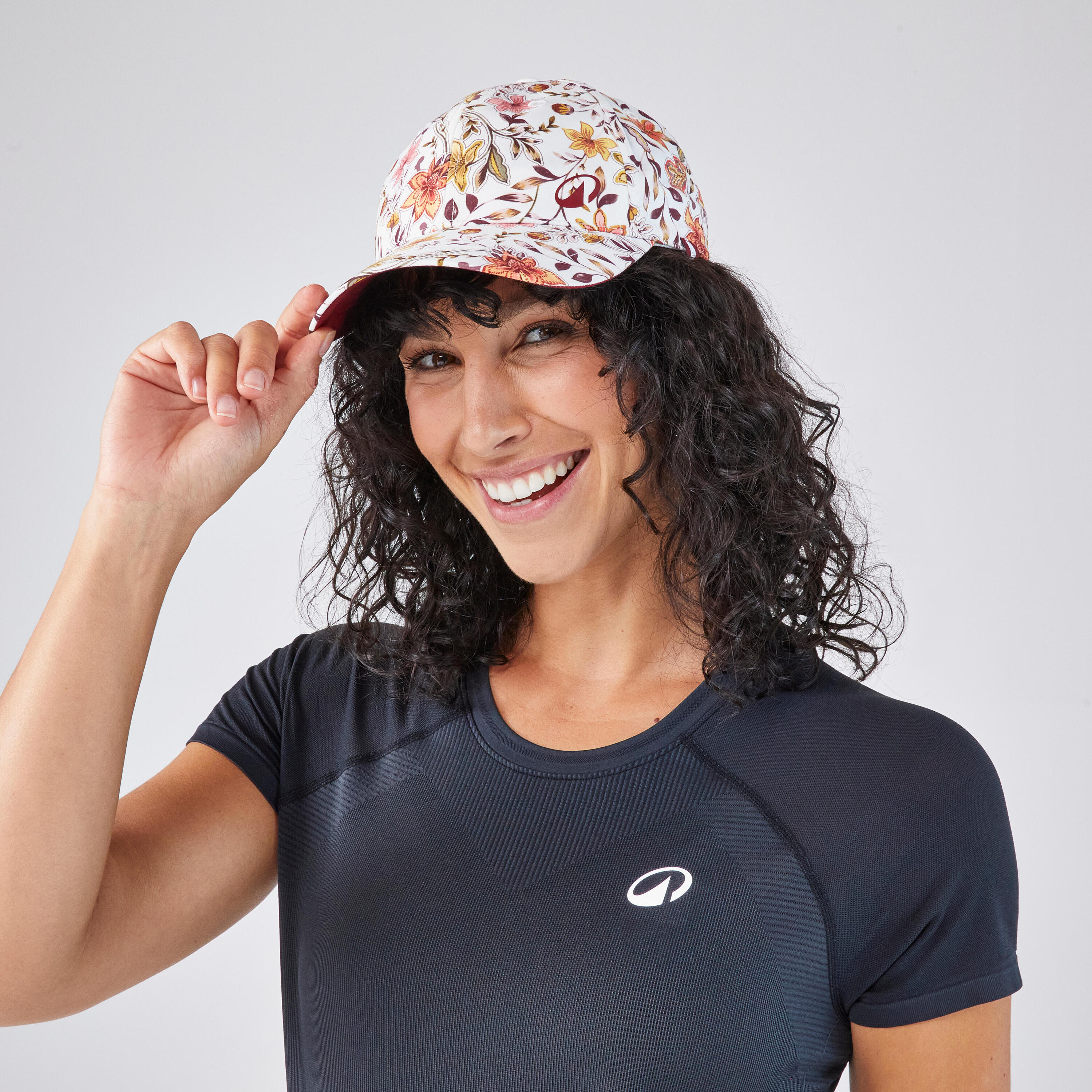 Tennis Cap Size 56 TC 500 - Beige Floral Print 3/6