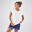 Tricou cu guler rotund Tenis Dry500 Alb Damă 