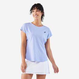 T-shirt tennis col rond dry femme - TTS DRY F Mauve