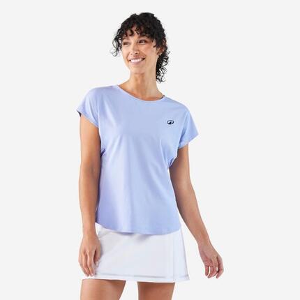 T-shirt tennis col rond dry femme - TTS DRY F Mauve