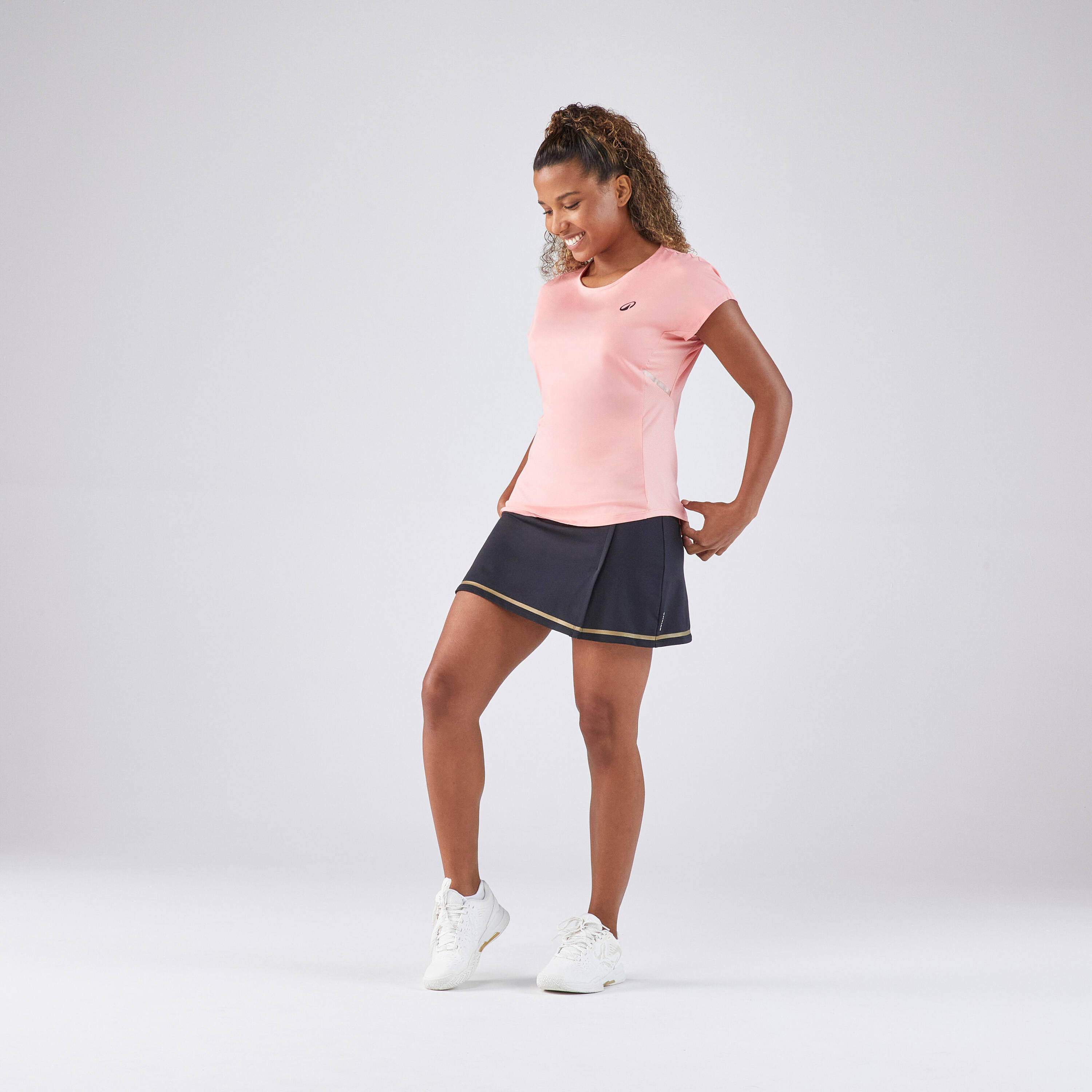 Women's Tennis Crew-Neck T-Shirt Dry - Pink -  2