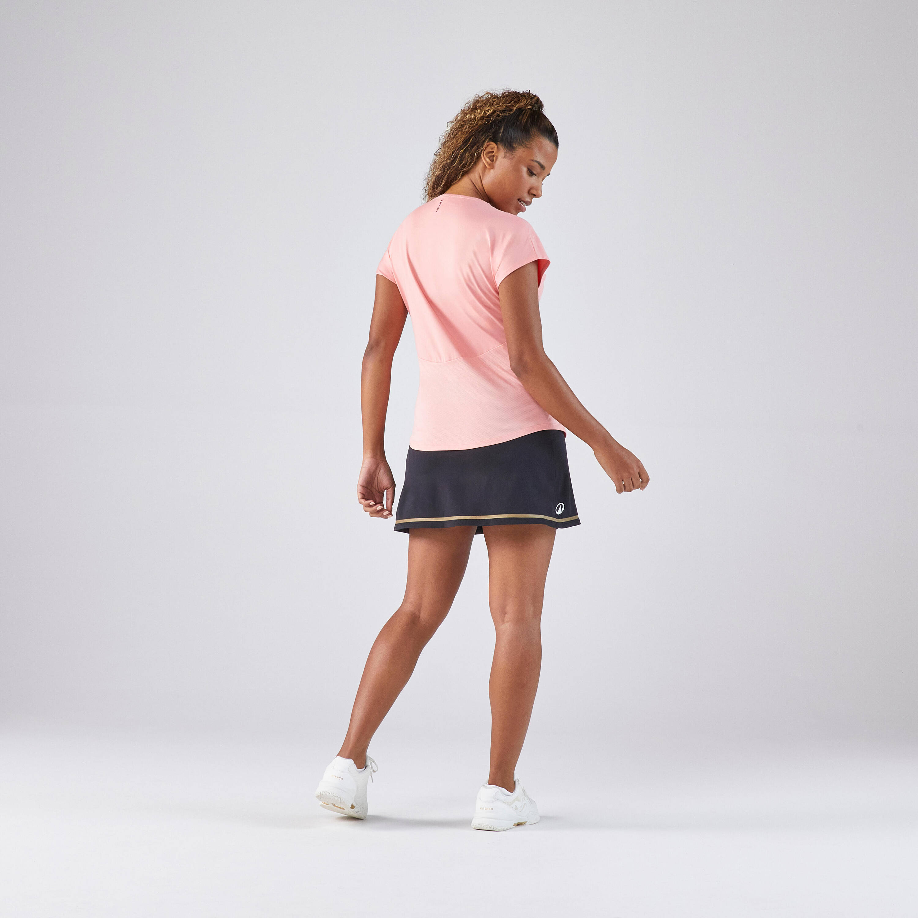 Women's Tennis Crew-Neck T-Shirt Dry - Pink -  4