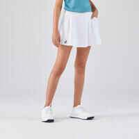 Girls' Tennis Skirt TSK500 - White