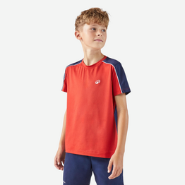T-shirt de tennis Junior col rond - TTS DRY JR Rouge