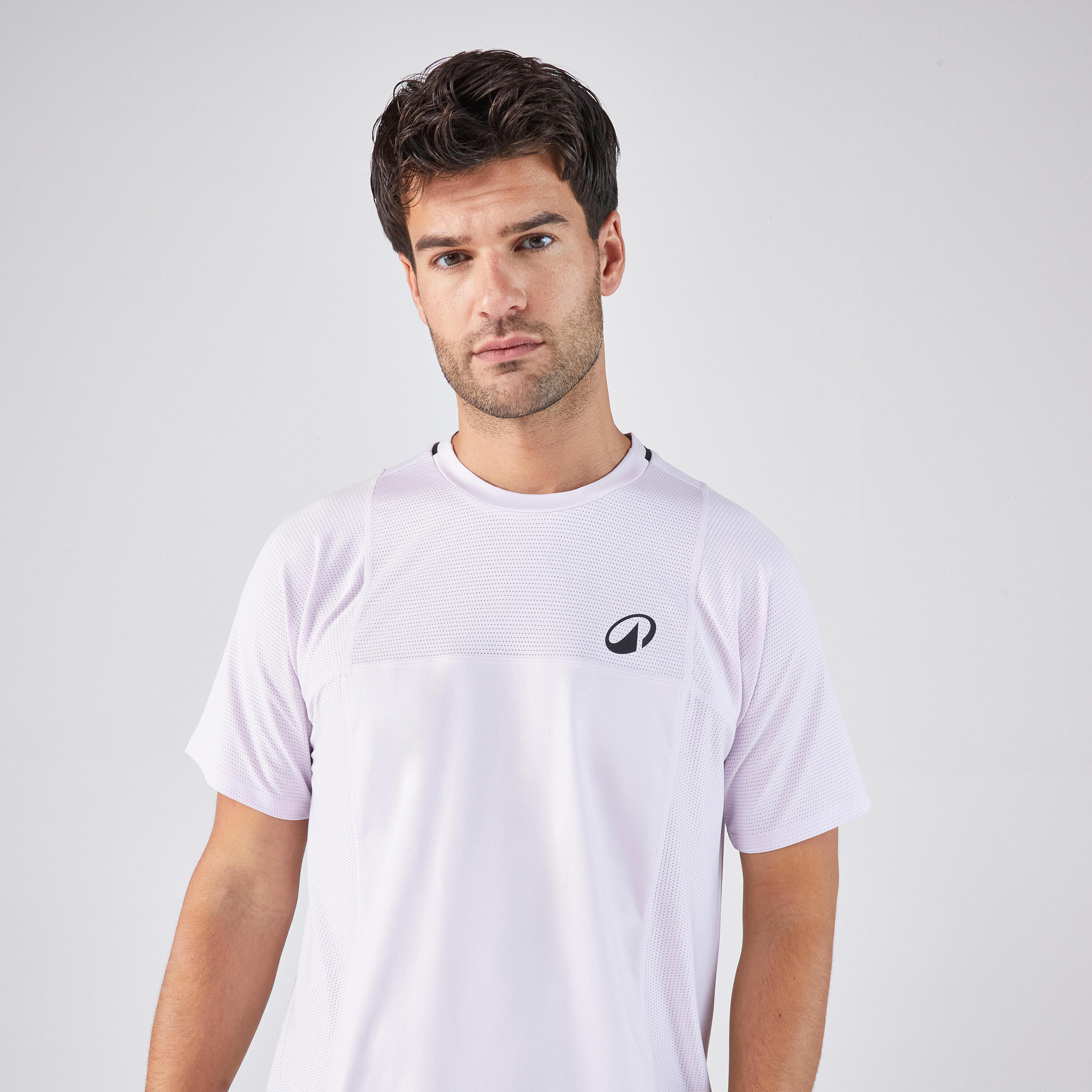 Camiseta de tenis manga corta hombre Artengo DRY violeta Gaël
