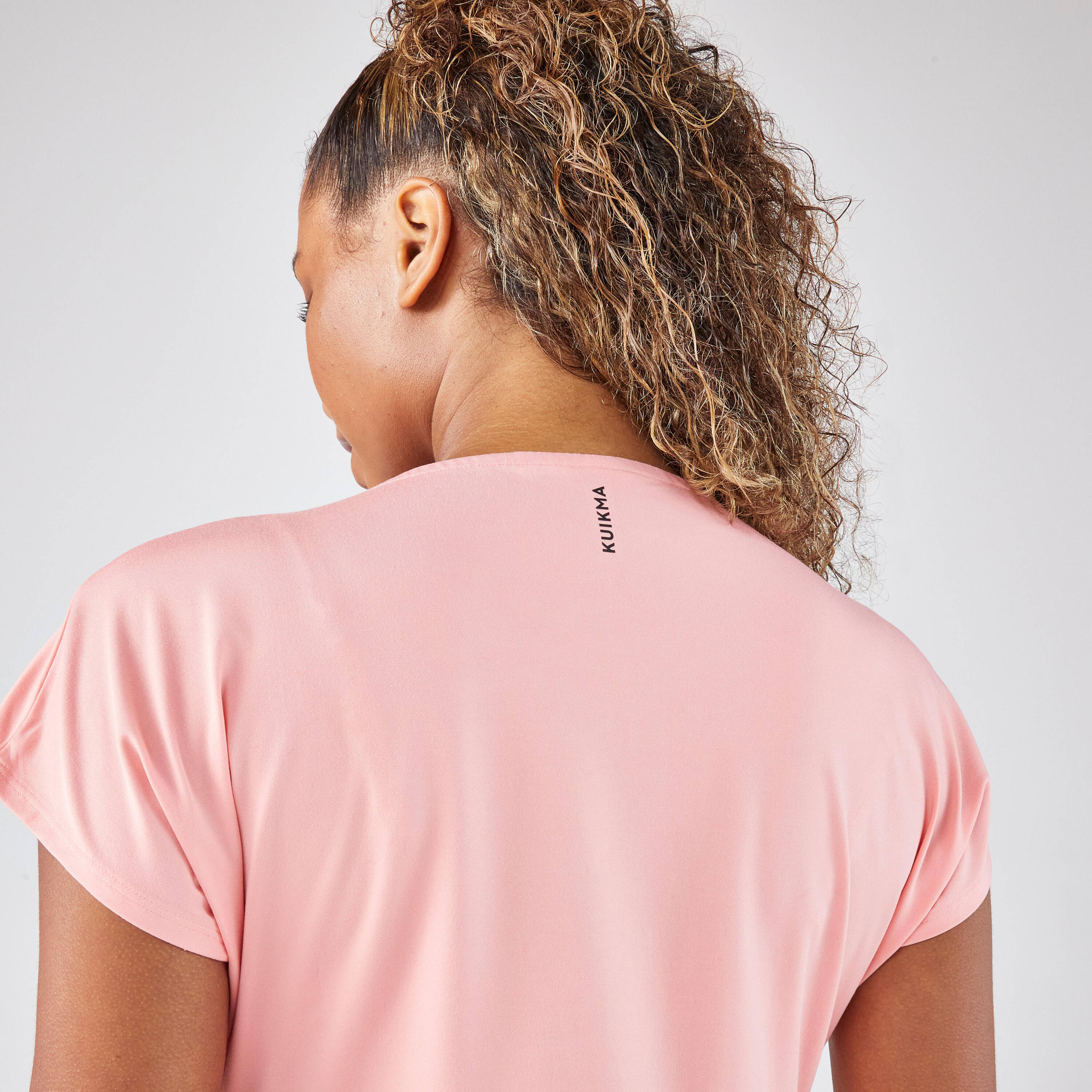 Women's Tennis Crew-Neck T-Shirt Dry - Pink -  3