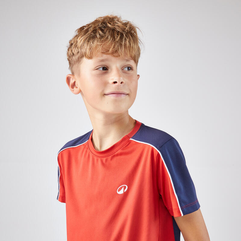T-shirt de tennis Junior col rond - TTS DRY JR Rouge