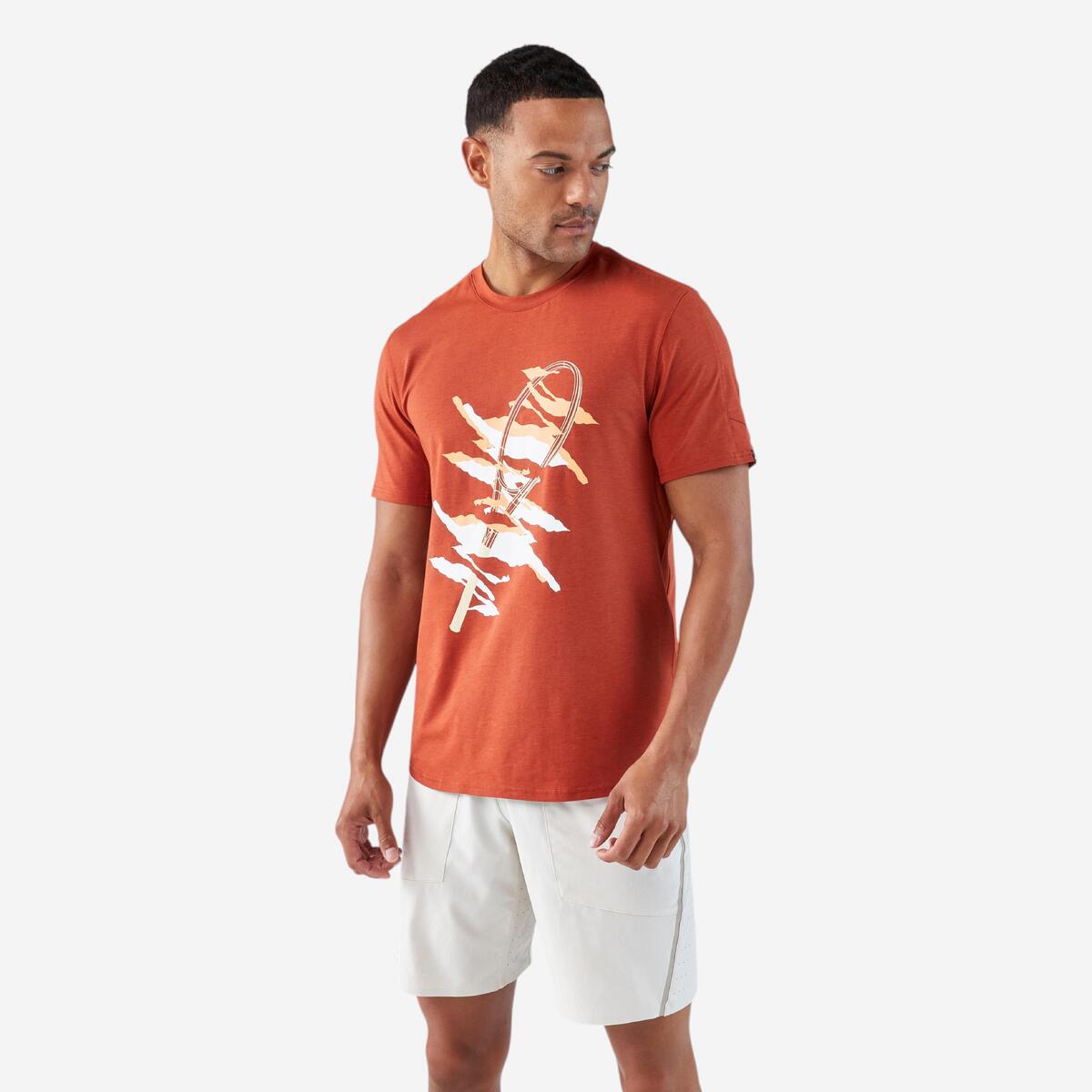 T-shirt de tennis homme - tts soft marron