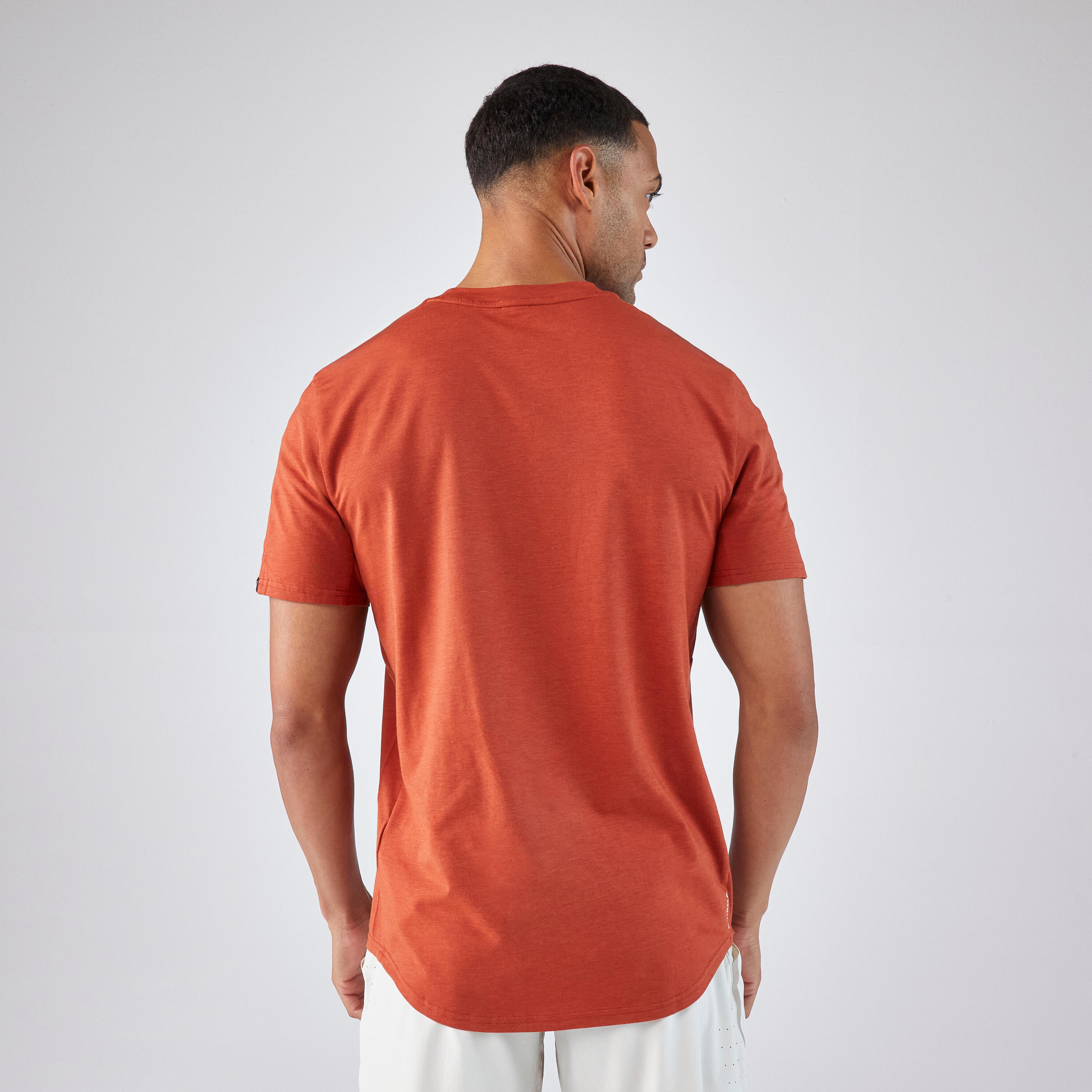Camiseta de tenis hombre - tts soft marrón 3/4