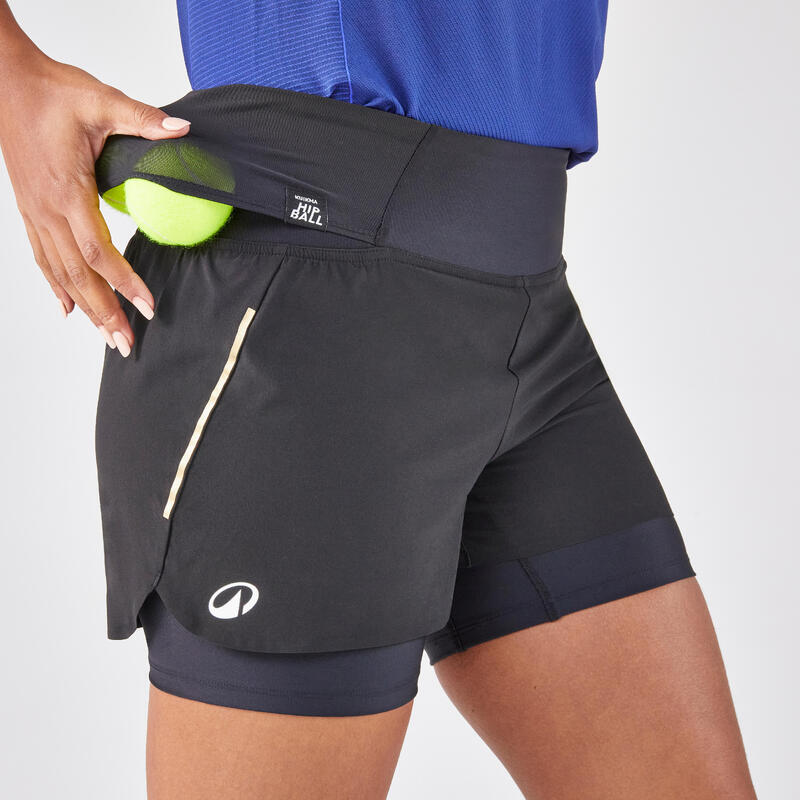 Short de tennis HIP BALL Femme - TSH Light Hip Ball noir