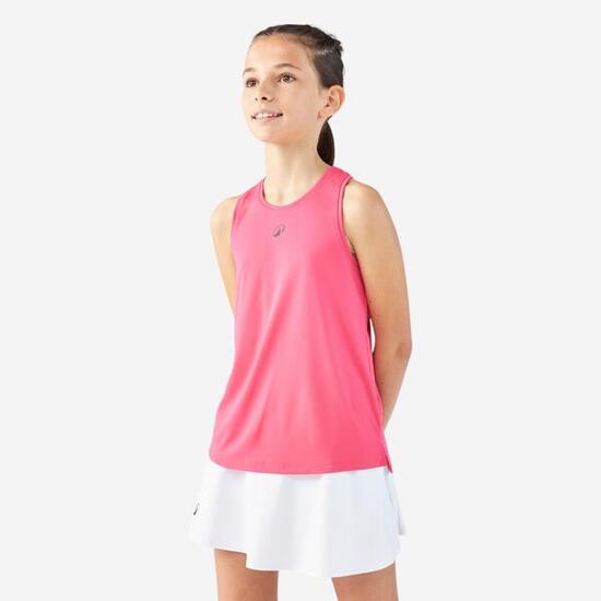 Débardeur Tennis fille col rond, TTK DRY Fille Rose