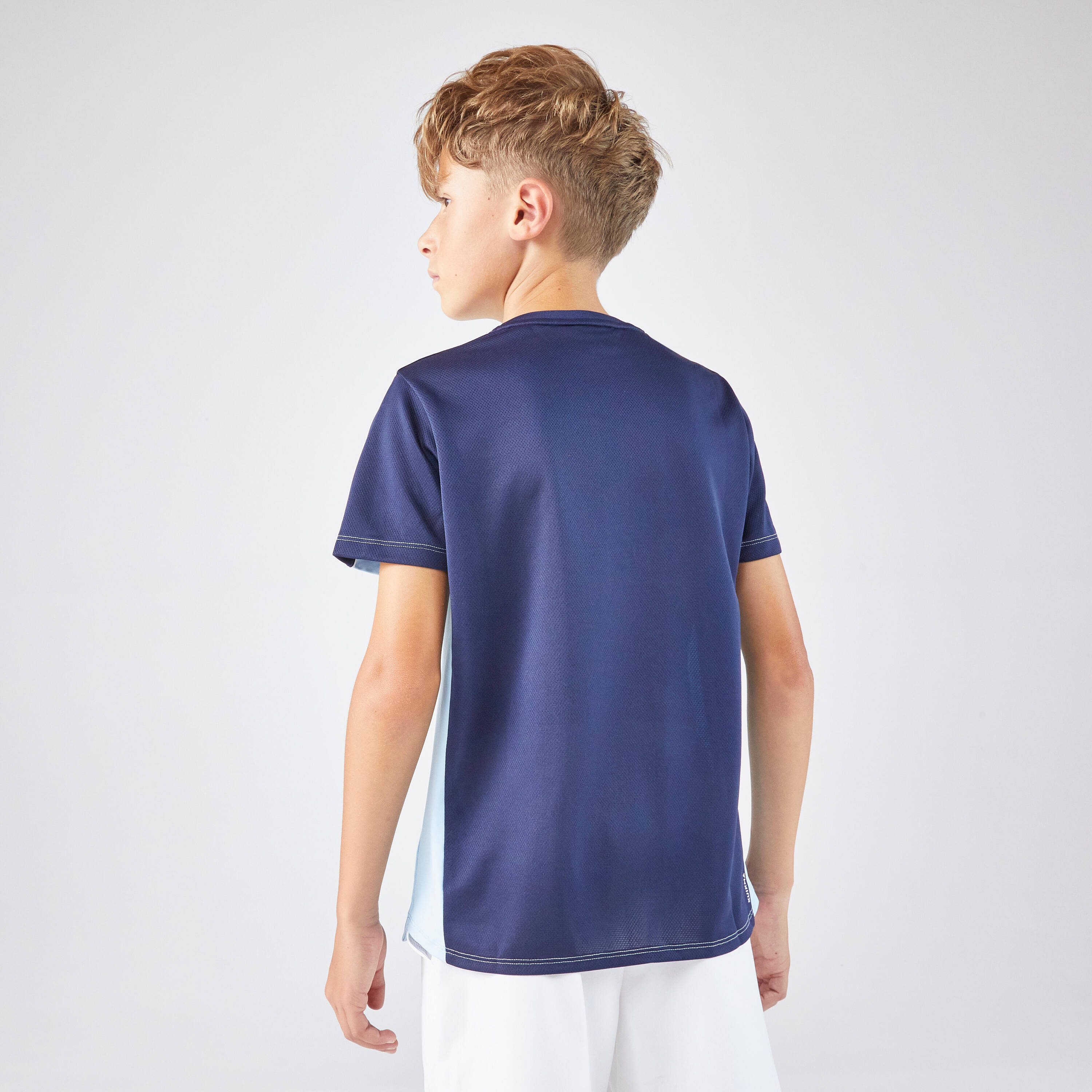 Kids' Tennis Crew-Neck T-Shirt Dry - Blue -  4