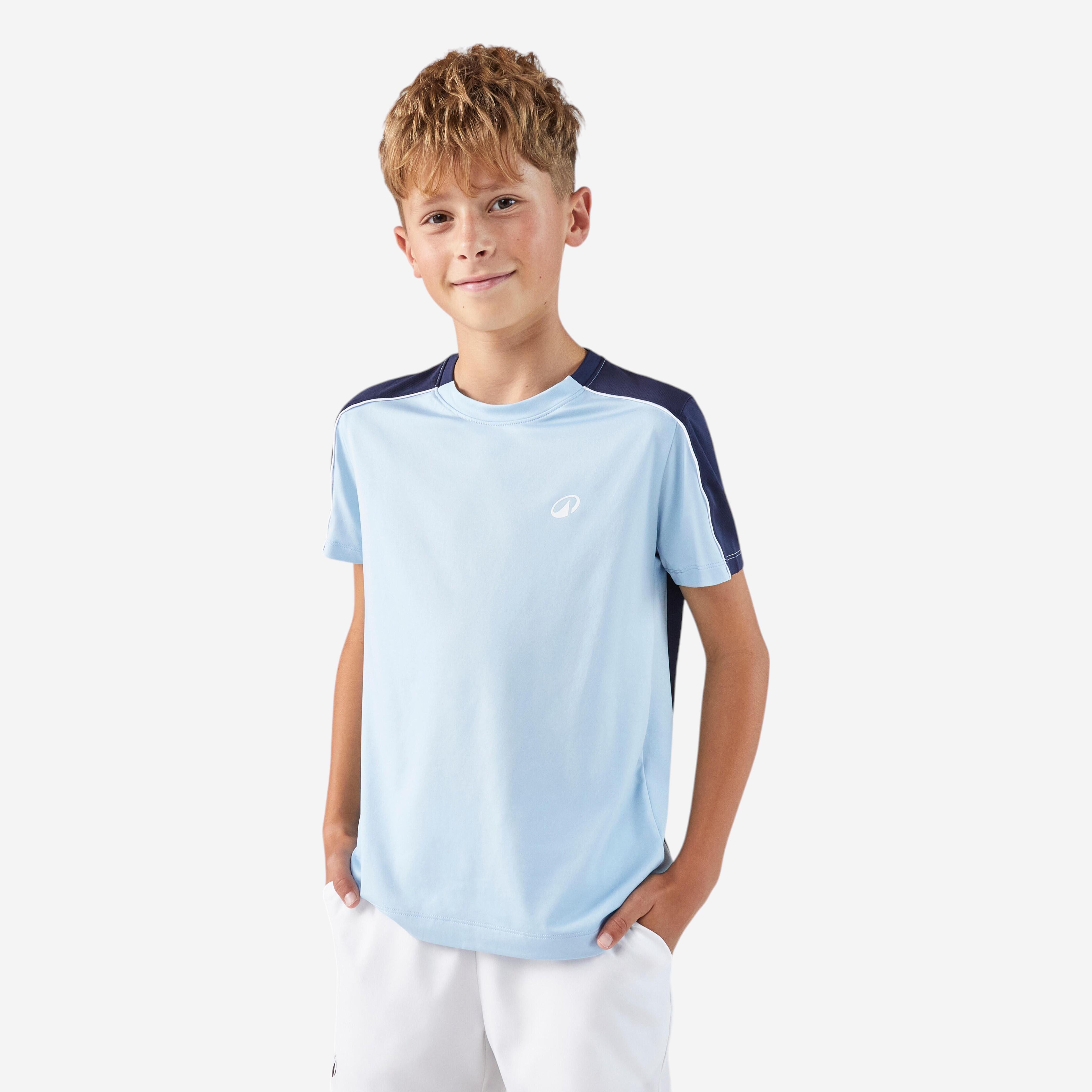 Kids' Tennis Crew-Neck T-Shirt Dry - Blue