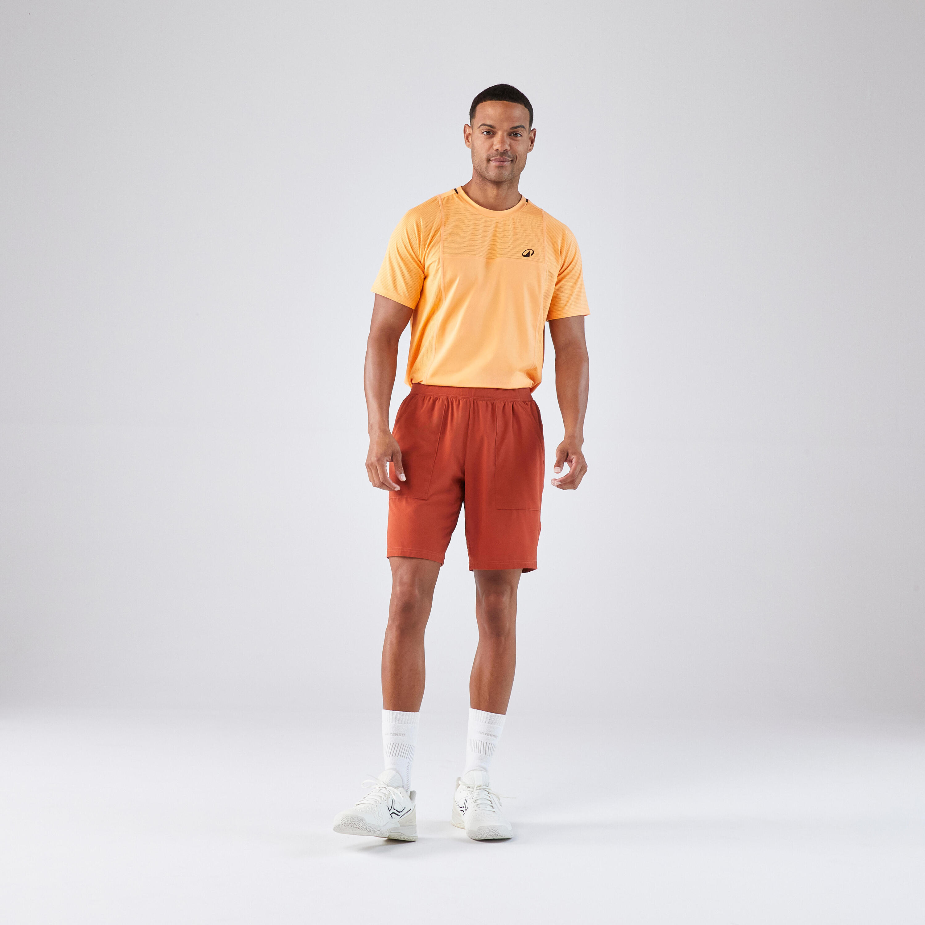 Ademende tennisshort voor heren Dry bruin 2/5