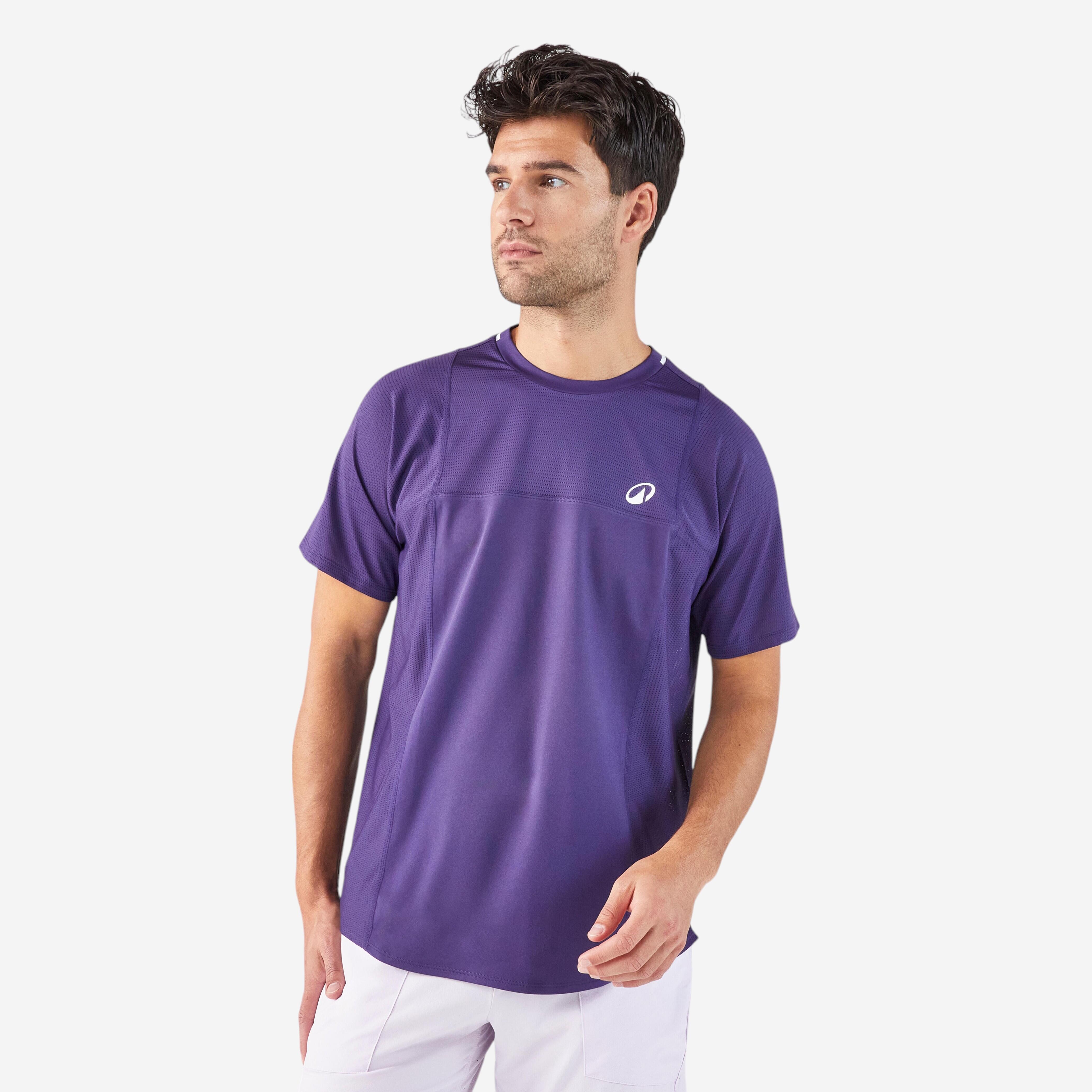 T-shirt de ténis homem - kuikma dry violeta gaël monfils