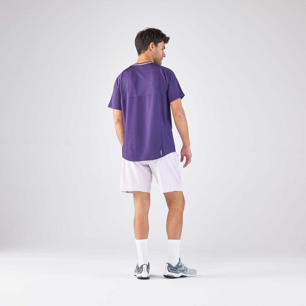 Ljubičasta muška majica kratkih rukava za tenis DRY GAEL MONFILS