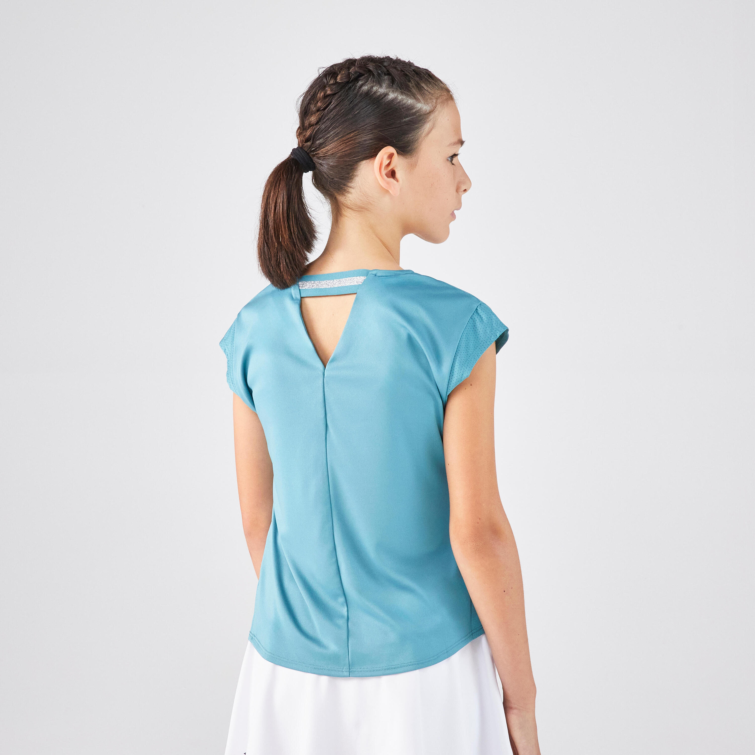 Girls' Tennis T-Shirt Soft - Turquoise 4/6