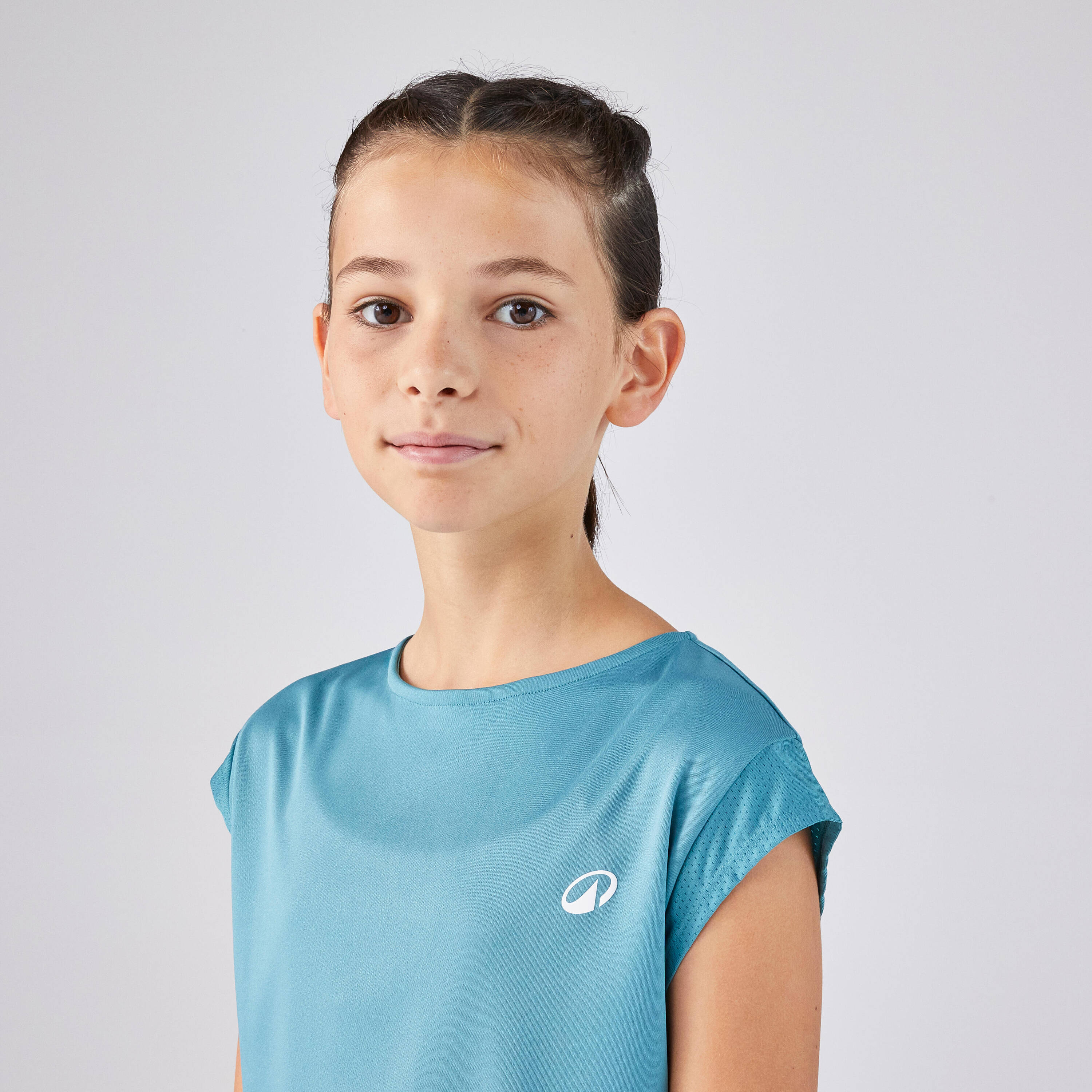 Girls' Tennis T-Shirt Soft - Turquoise -  3