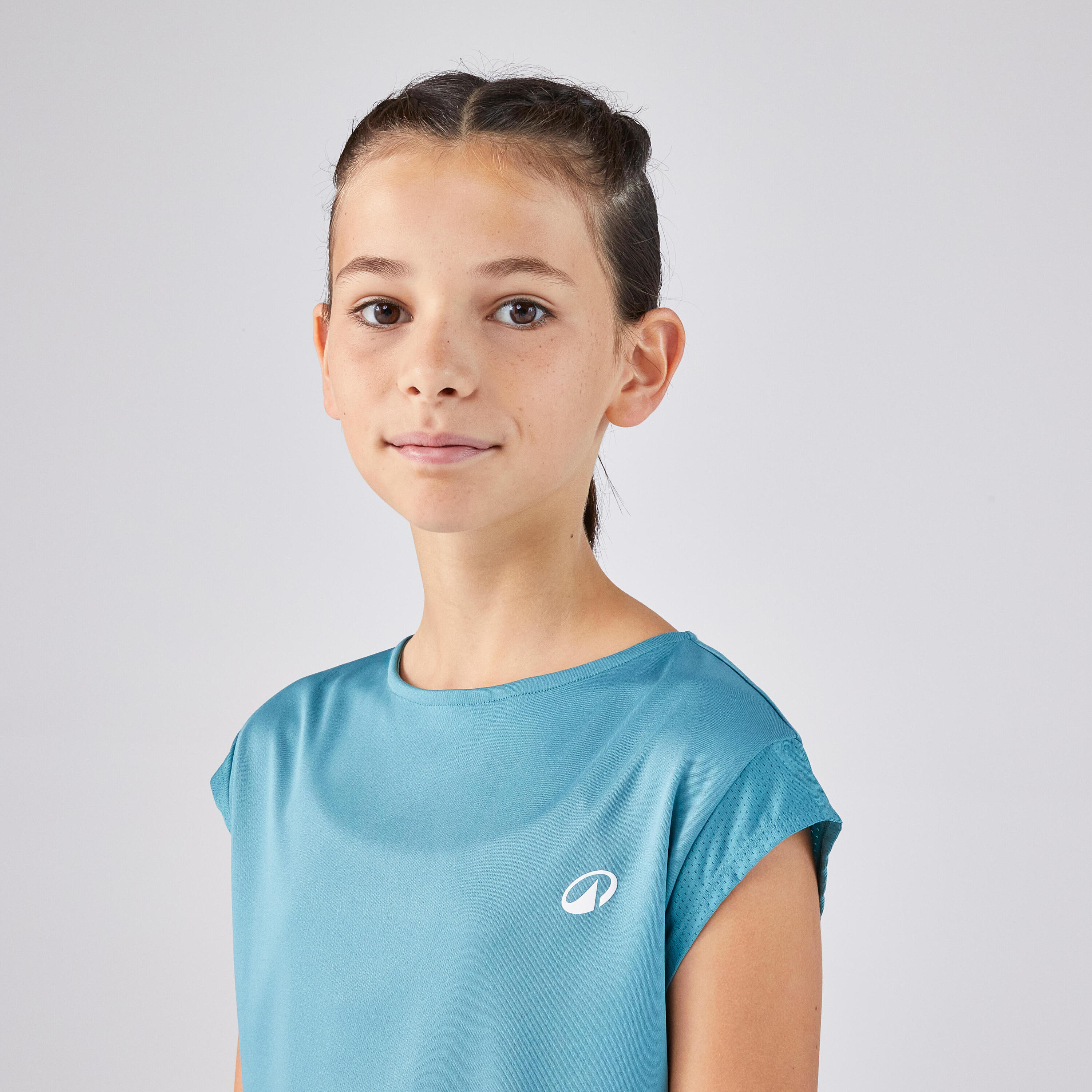 Girls' Tennis T-Shirt Soft - Turquoise 3/6