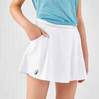 Girls' Tennis Skirt TSK500 - White