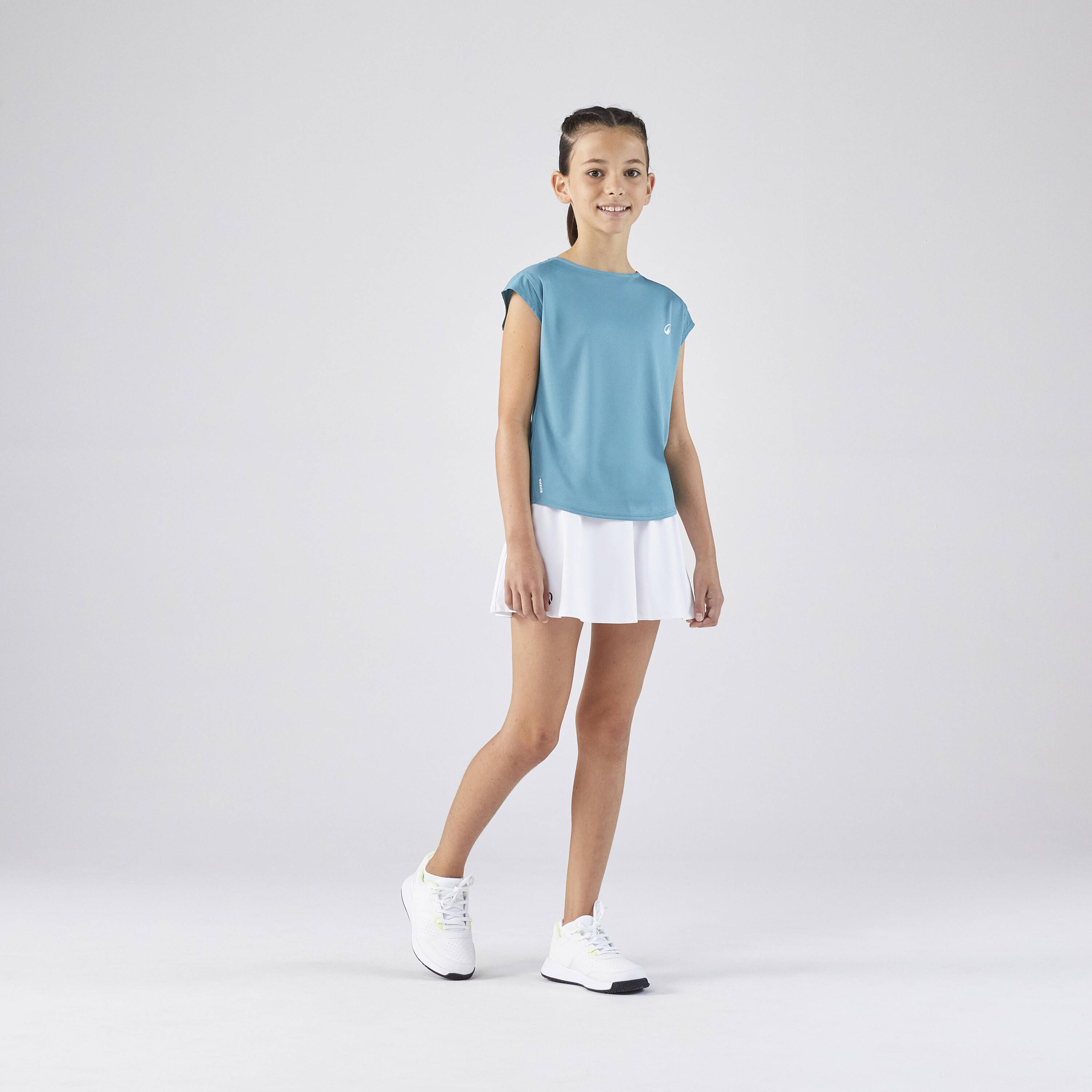 Girls' Tennis T-Shirt Soft - Turquoise -  2