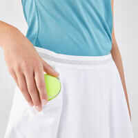 Girls' Tennis Skirt TSK500 - White