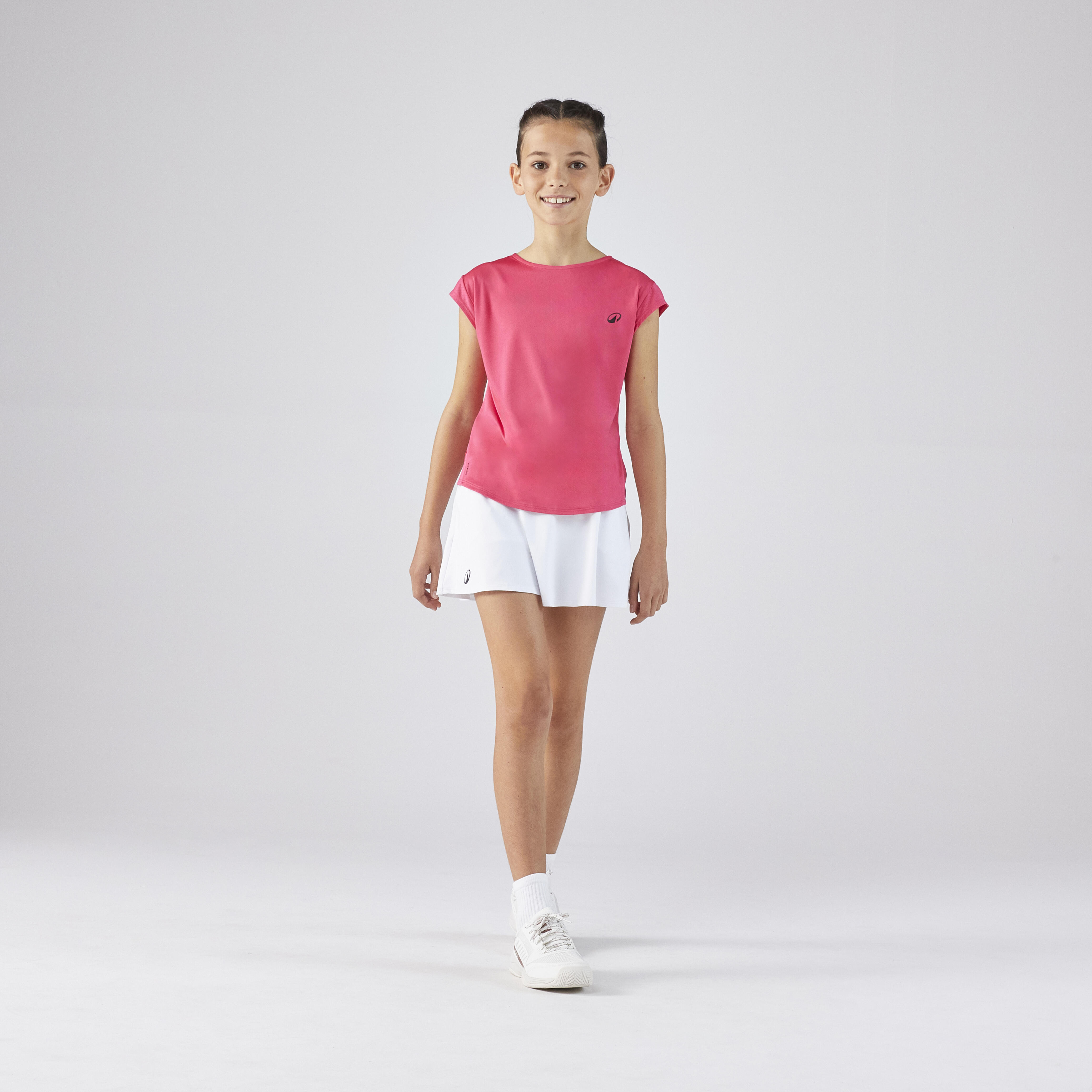 Girls' Tennis Skirt - TSK 500 White - KUIKMA