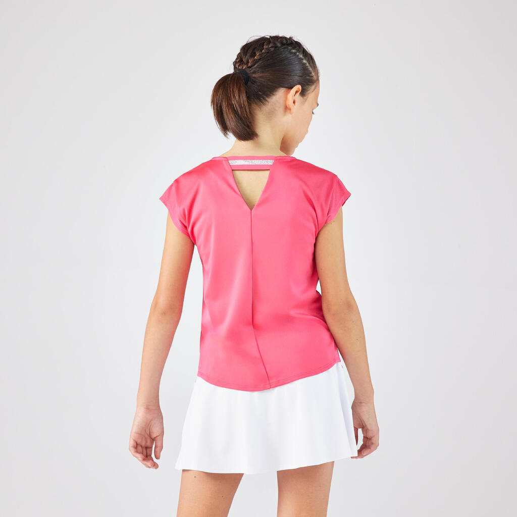Roze majica za tenis za devojčice SOFT