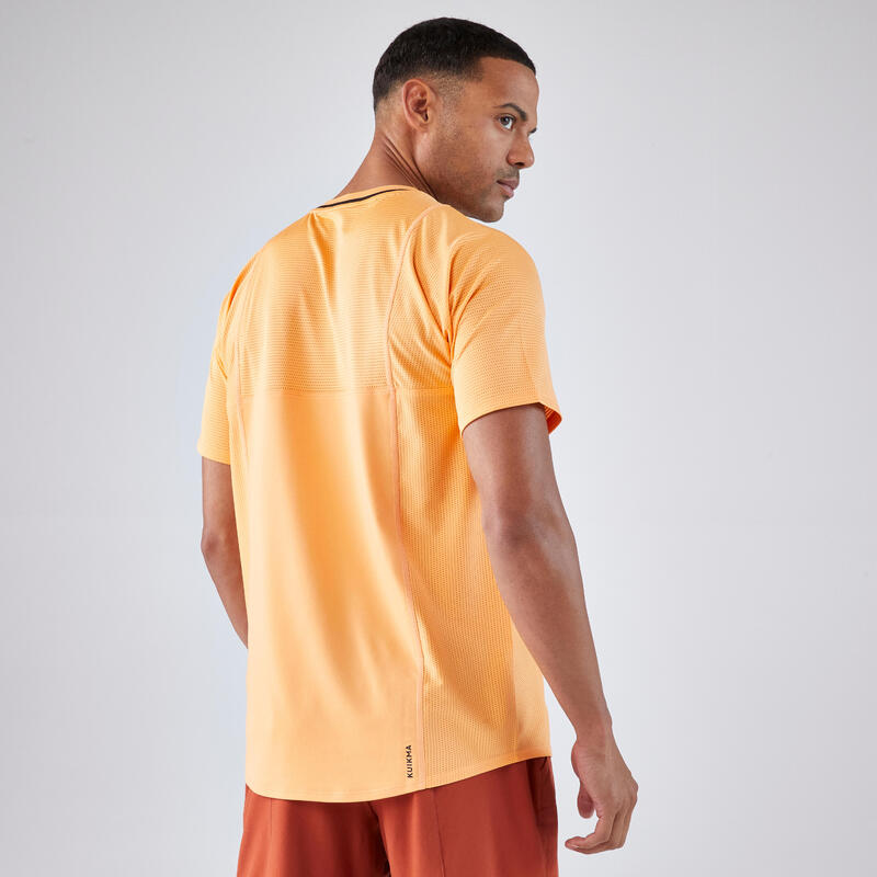 T-shirt tennis manches courtes homme - Kuikma  DRY orange Gaël Monfils