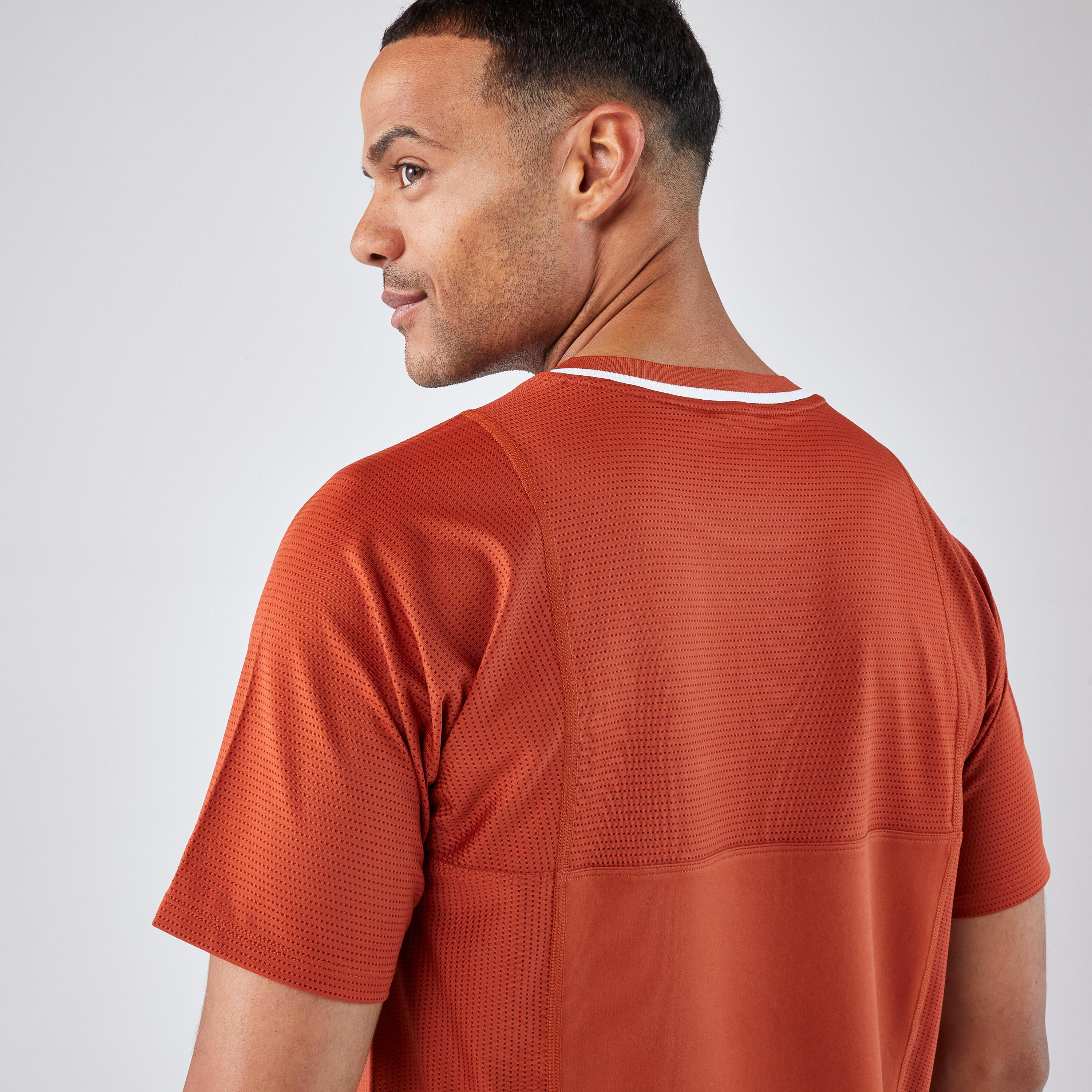 Tennis-T-shirt voor heren Dry bruin Gaël Monfils 4/5