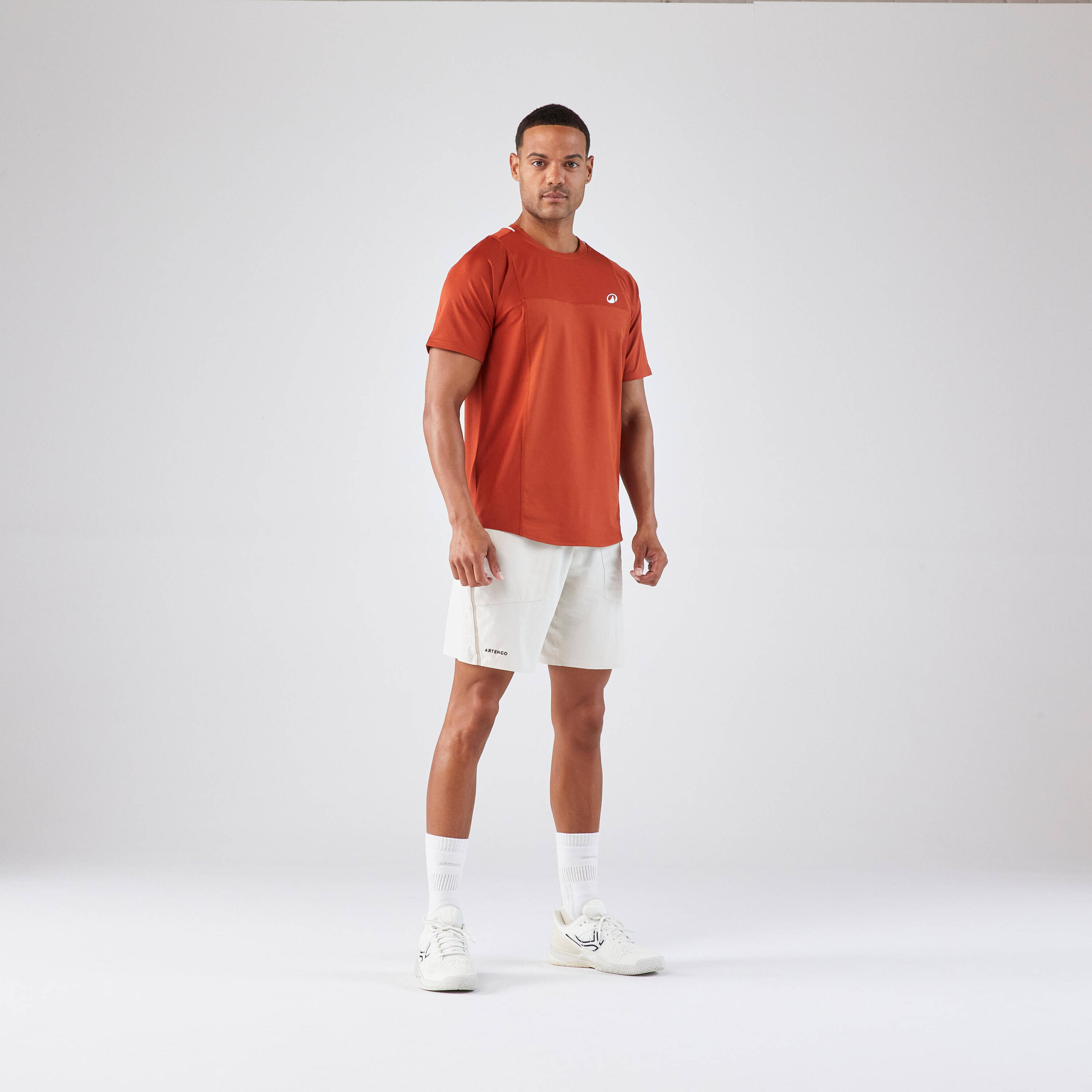 Men's Short-Sleeved Tennis T-Shirt Dry Gaël Monfils - Brown -  2