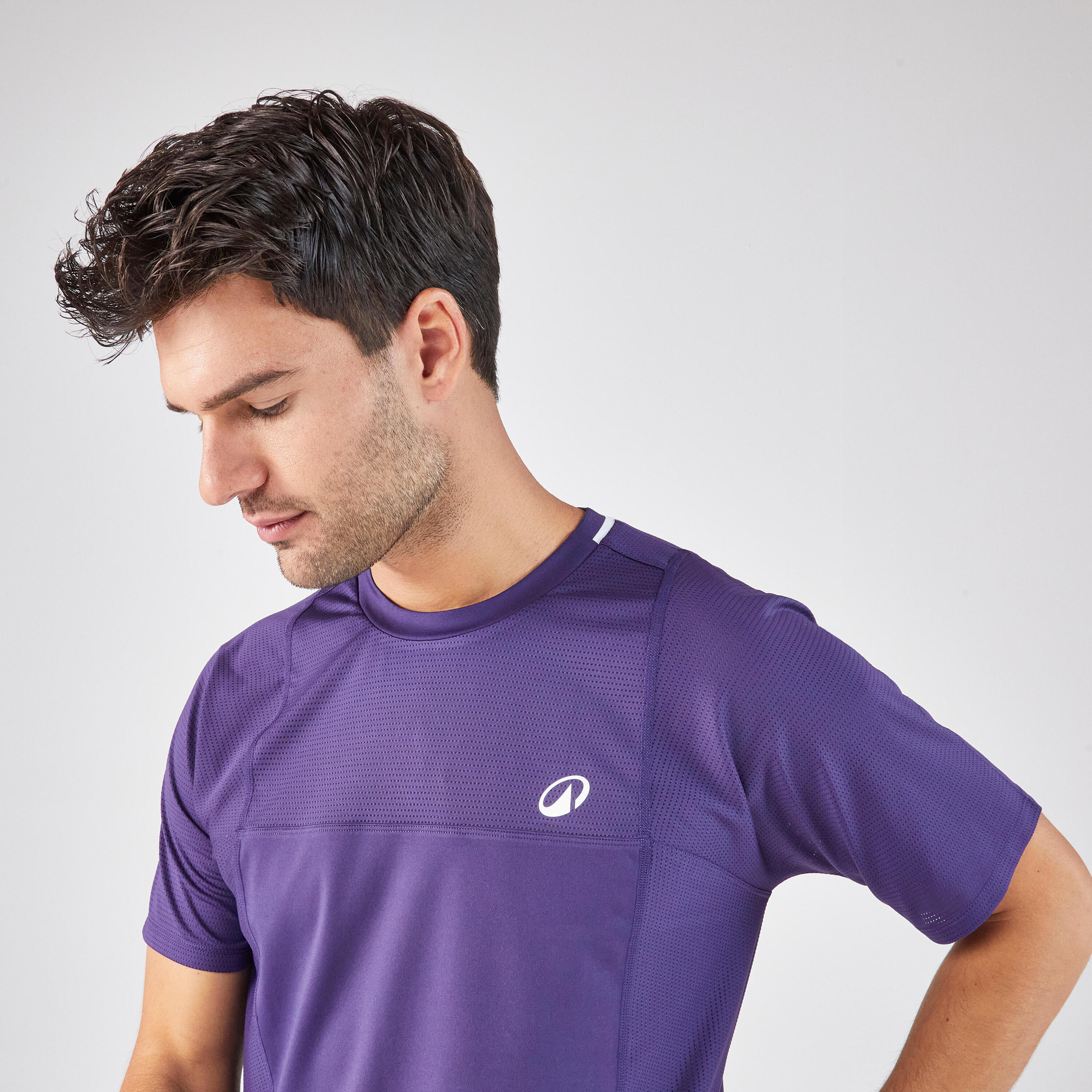 Tennisshirt met korte mouwen voor heren DRY paars Gaël Monfils 3/5
