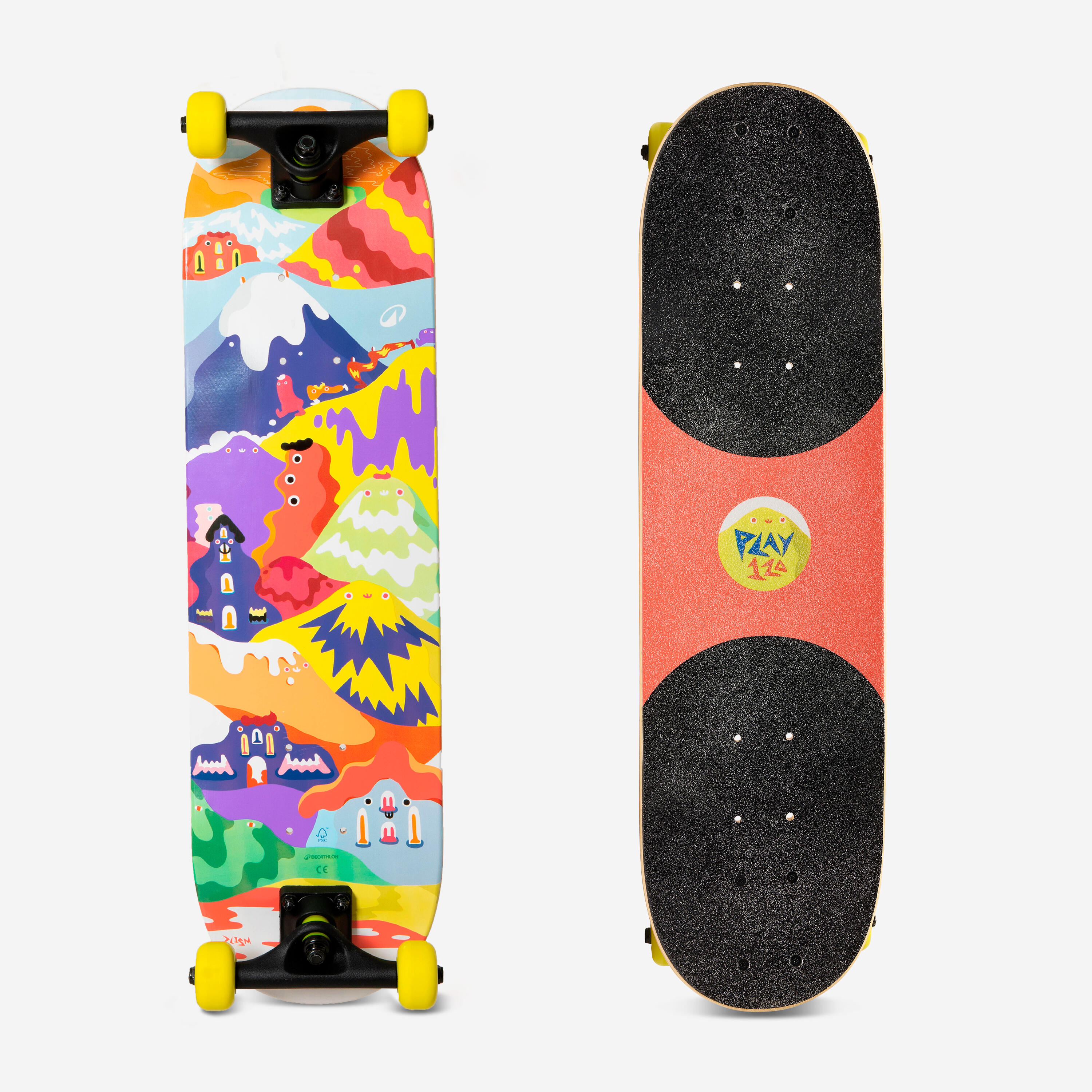 Decathlon Skateboard enfant 3 à 7 ans Play 120 HAPPY MOUNTAINS | 03608393146250 Decathlon Skateboard enfant 3 à 7 ans Play 120 HAPPY MOUNTAINS | 03608393146250