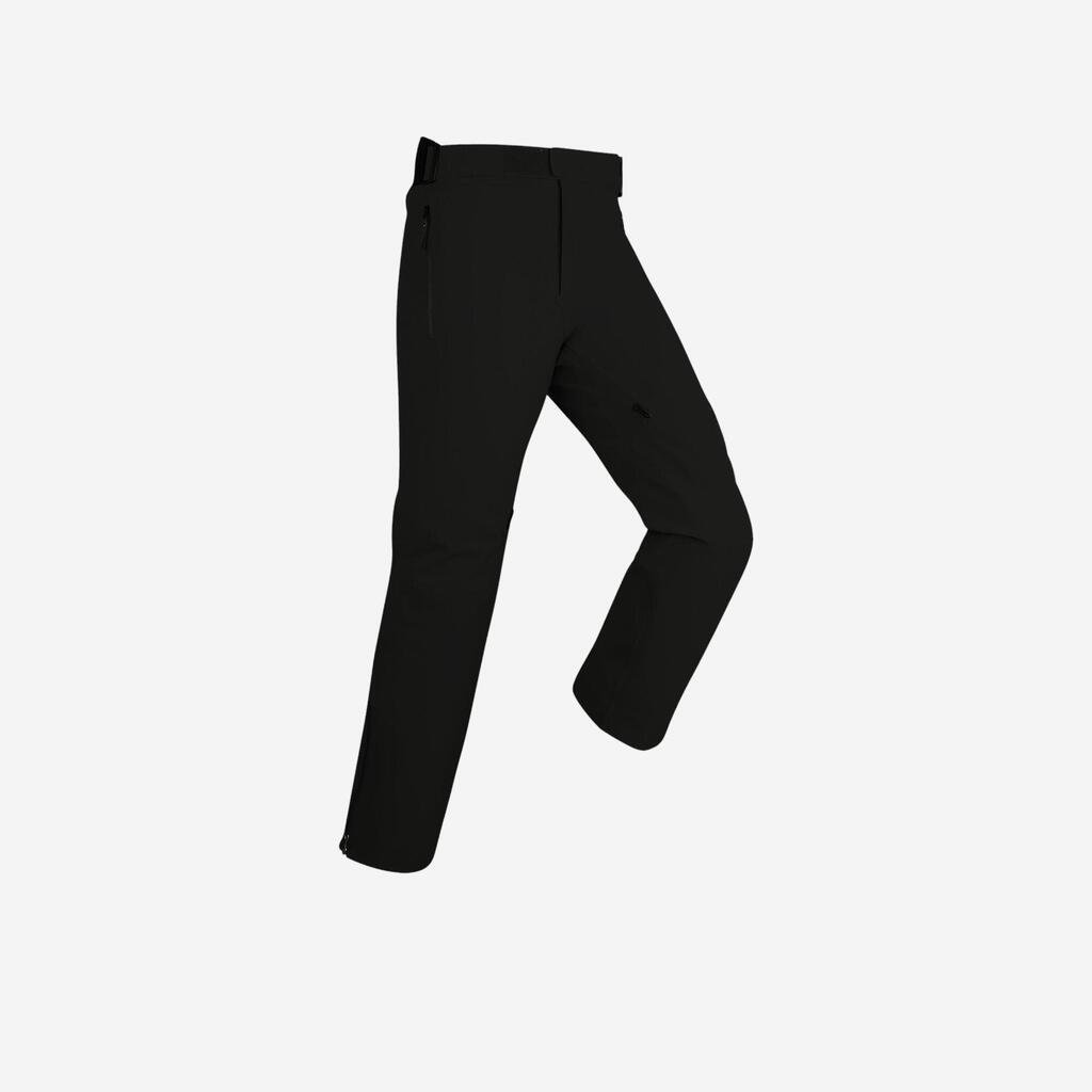 Crne muške prozračne i vodootporne pantalone za skijanje 900