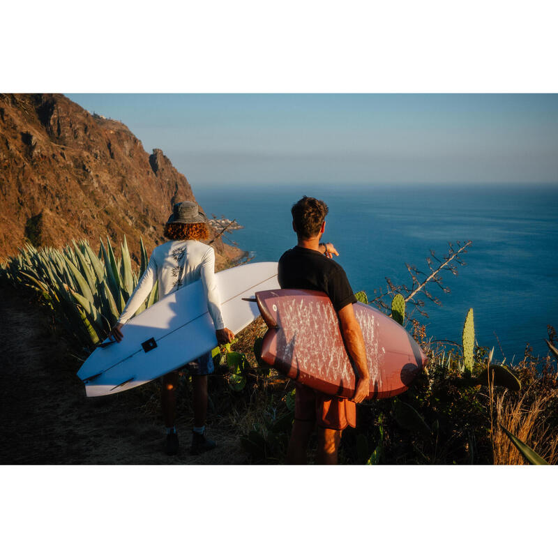 Șort lung surf 500 18" Tye & Van Negru Bărbați