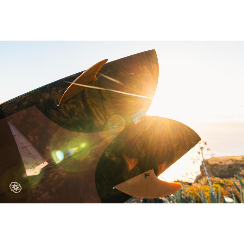 Placă de surf fish 5'8 cu cutii Futures fără înotătoare Verde închis