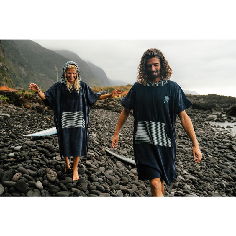 Poncho surf Adulte à partir de 150 cm - 900 Fish bleu gris