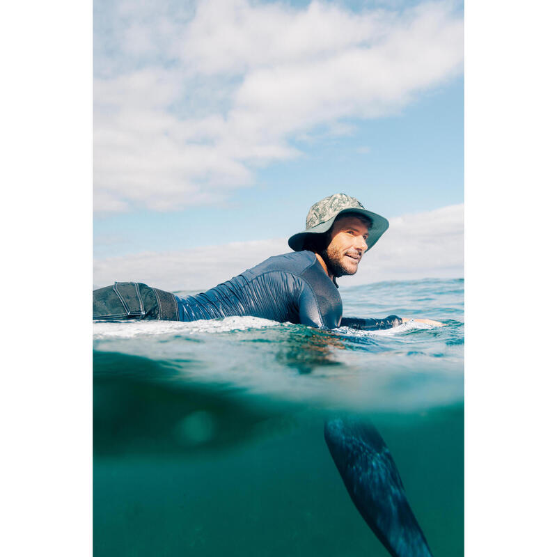 Tee shirt de surf manches longues UPF50+ Homme - 500 greyblue