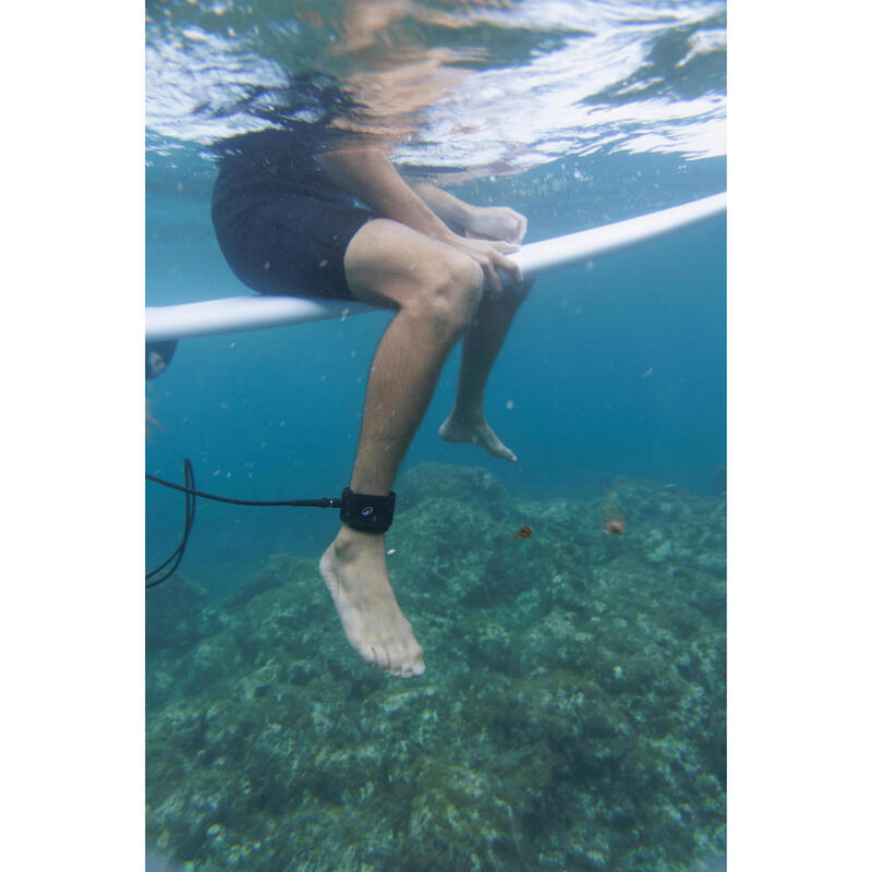 Leash surf 6' 500 - Diamètre 7mm Noir
